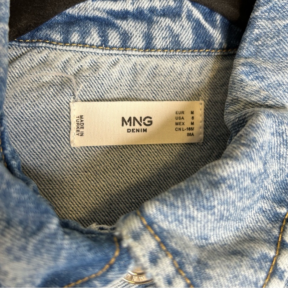Mango Denim Shirt Dress Long Sleeve Midi Women’s Size 6‎ - Picture 6 of 11